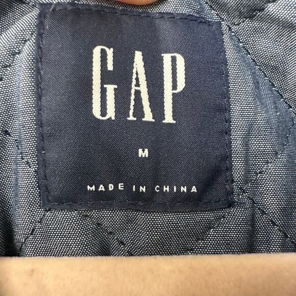 Md NWT GAP Black Quilted Leather Moto Jacket Biker Jacket Grunge Edgy Punk Goth - Picture 4 of 8